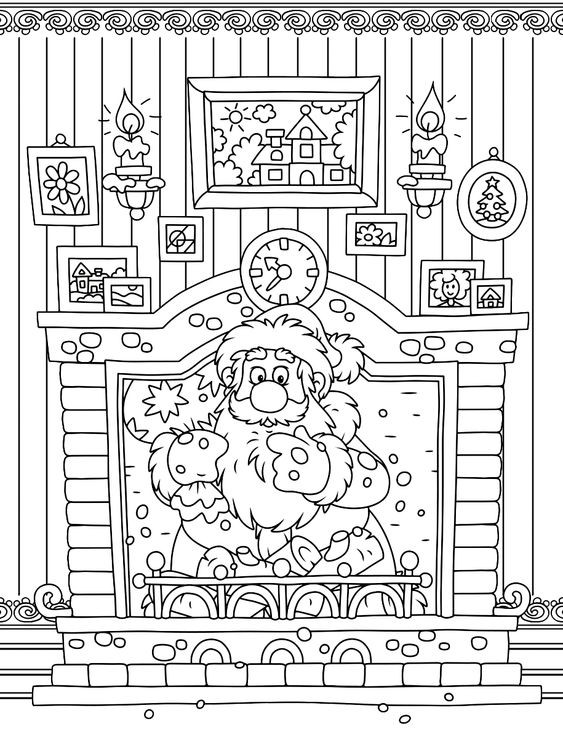 Coloriages Père Noel